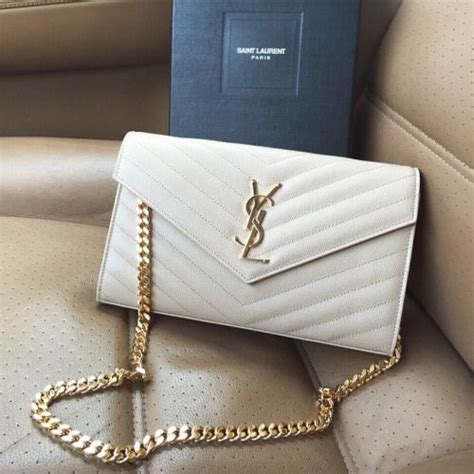 white ysl handbag